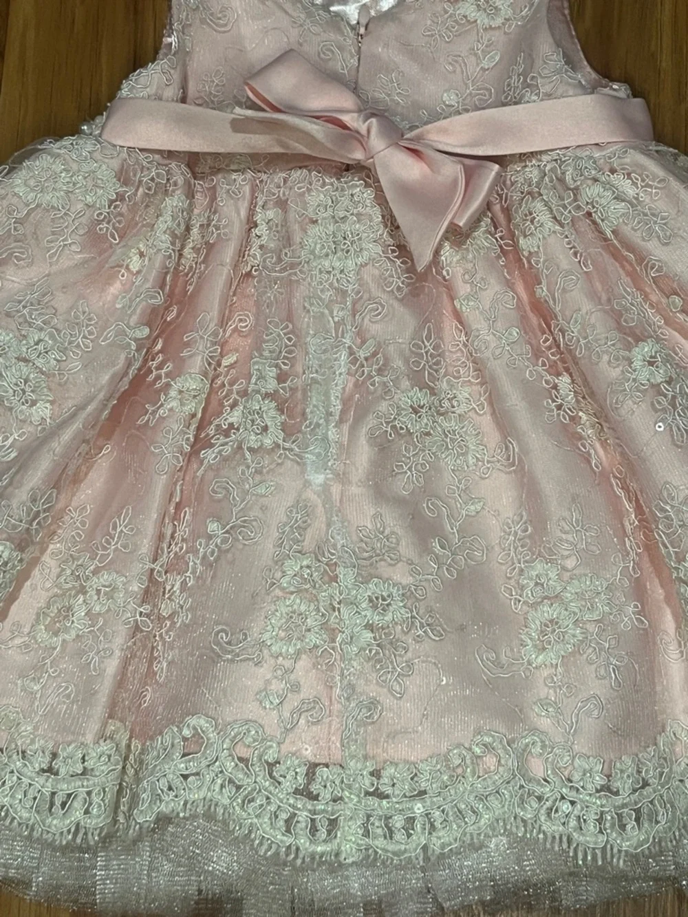 American Princess Baby Girl Pink Lace Party Dress & Bloomers Set 24M